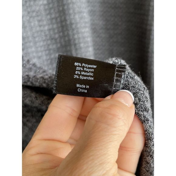 Lane Bryant cowl neck waffle sweater - size 14/16 - gray - Picture 6 of 7